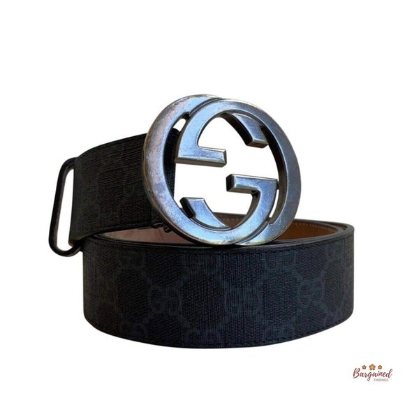 Authentic GUCCI GG Supreme Belt W/ G Buckle 85/34